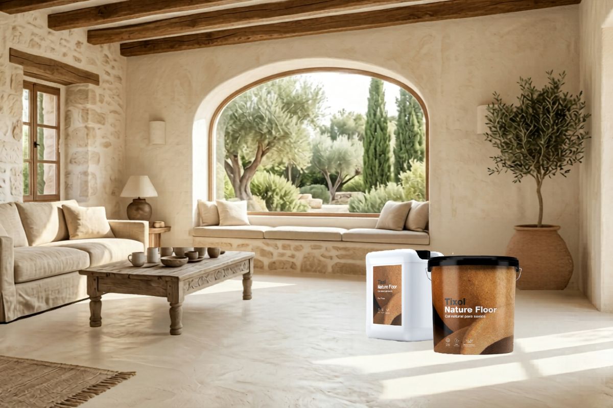 Pavimentos continuos de cal con Tixol Nature Floor